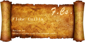 Flohr Csilla névjegykártya
